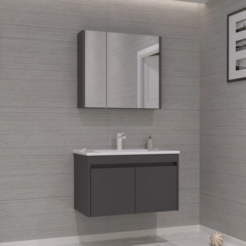 Orka Side 85 cm Kapaklı Banyo Dolabı