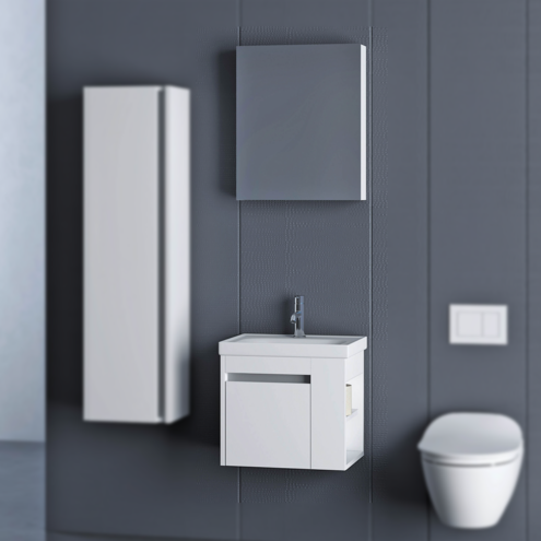 Nplus Siena 50 cm Dar Banyo Dolabı Takımı