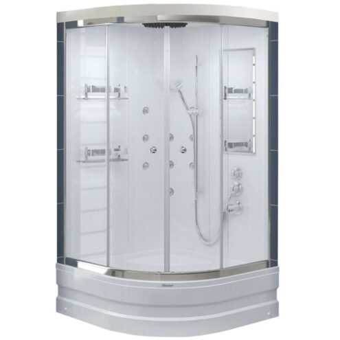 Shower Mini Elegant 100x100 cm Oval Mini Küvet Üzeri Kompakt Sistem