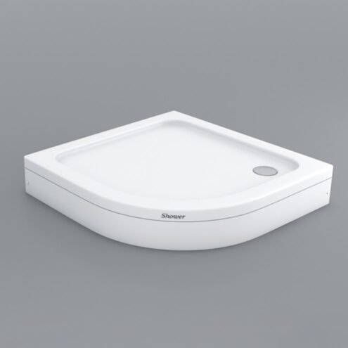 Shower Slender 85x85 cm Oval Düz Zemin Duş Teknesi