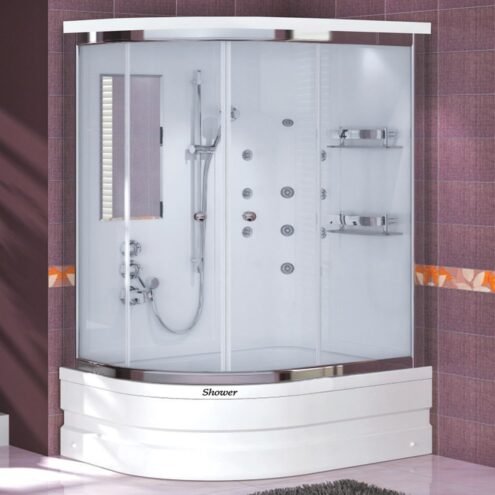 Shower Elenor 130x90 cm Asimetrik Mini Küvet Üzeri Kompakt Sistem