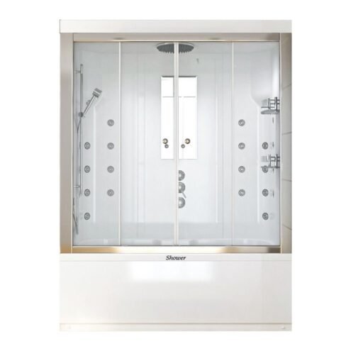 Shower Golden 160x90 cm Dikdörtgen Küvet Üzeri İki Duvar Arası Kompakt Sistem