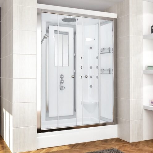 Shower Fresh 120x100 cm Dikdörtgen Tekne Üzeri İki Duvar Arası Kompakt Sistem