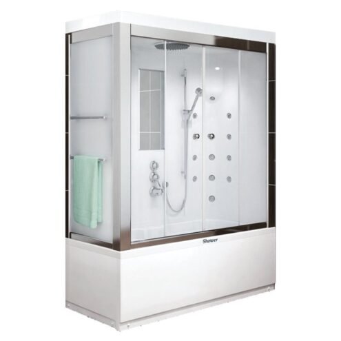 Shower Aren 160x70 cm Askı Aparatlı Mini Küvet Üzeri Kompakt Sistem