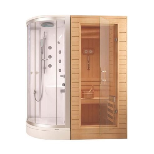 Shower Teodora 170x100 cm Asimetrik Tekne Üzeri Kompakt Sauna
