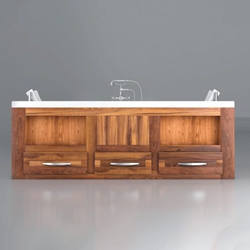 Shower Shark 200x100 cm İreko Ahşap Panelli Çekmeceli Küvet