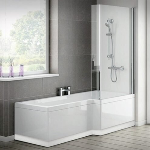 Shower Lucky 170x85x70 cm L Tipi Özel Oturmalı Küvet