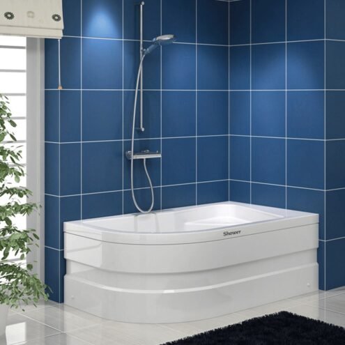 Shower Anteres Oturmalı Asimetrik Küvet
