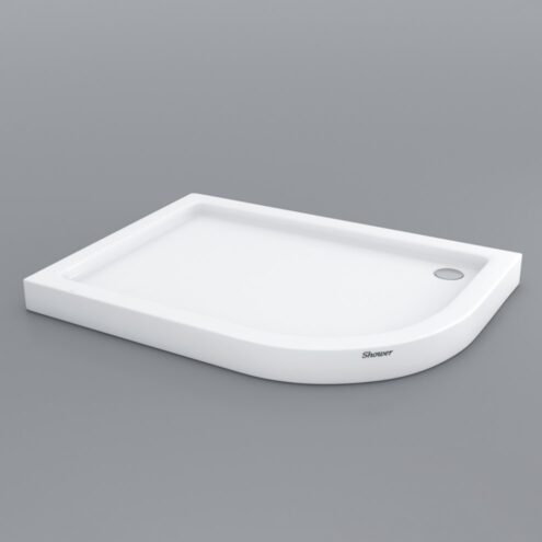 Shower Anna 100x80 cm Monoblok Asimetrik Duş Teknesi