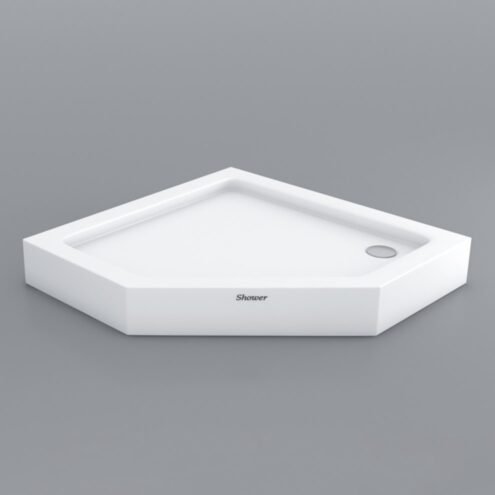 Shower Albert 100x100 cm Monoblok Beşgen Duş Teknesi