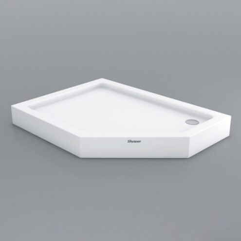 Shower Brief 130x90 cm Beşgen Duş Teknesi