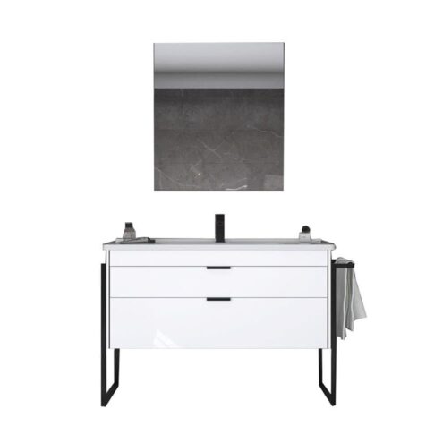 Orka Trio 100 cm Çekmeceli Ayaklı Banyo Dolabı Takımı