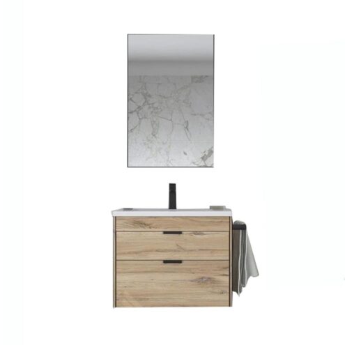 Orka Trio 65 cm Çekmeceli Asma Banyo Dolabı Takımı