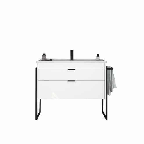 Orka Trio 80 cm Çekmeceli Ayaklı Lavabo Alt Dolabı