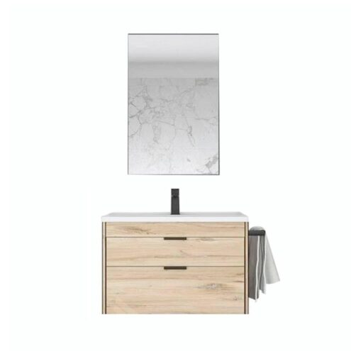 Orka Trio 80 cm Çekmeceli Asma Banyo Dolabı Takımı