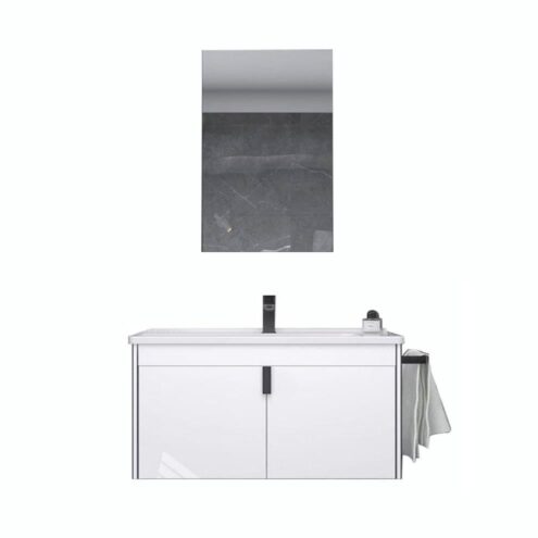 Orka Trio 80 cm Kapaklı Asma Banyo Dolabı Takımı