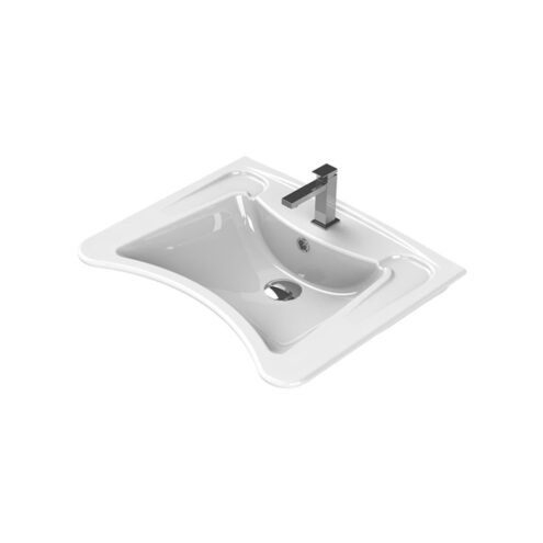 Turkuaz Bedensel Engelli 60 cm Beyaz Lavabo