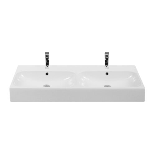 Turkuaz Pinto 120 cm Beyaz Çift Gözlü Lavabo