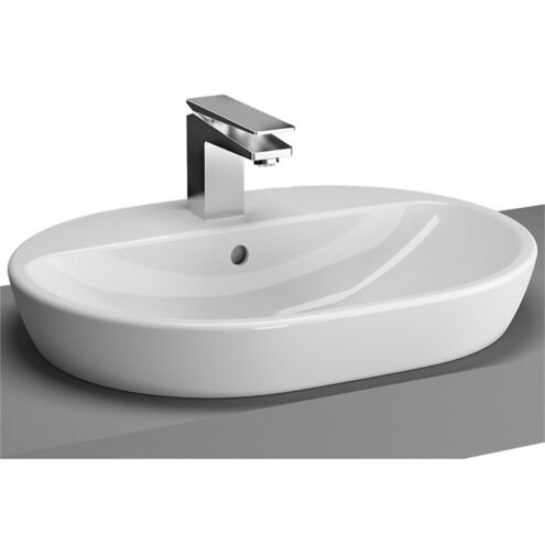 VitrA Metropole 60 cm Beyaz Armatür Bantlı Oval Çanak Lavabo