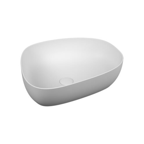 VitrA Outline 56 cm Mat Beyaz Asimetrik Lavabo