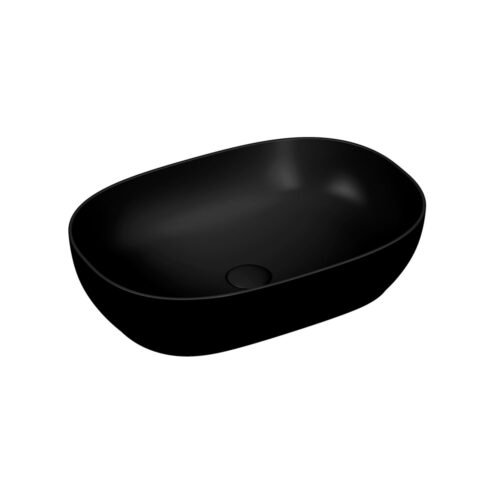 VitrA Outline 59 cm Mat Siyah Oval Lavabo