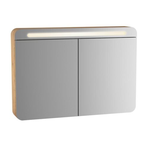 VitrA Sento 100 cm Açık Meşe Ledli Dolaplı Ayna
