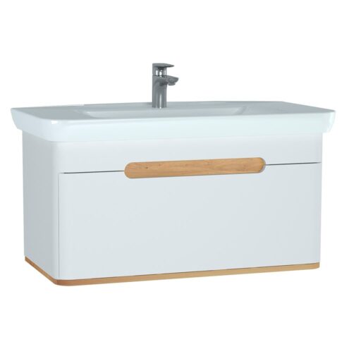 VitrA Sento 100 cm Mat Beyaz Çekmeceli Lavabo Alt Dolabı