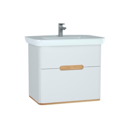VitrA Sento 80 cm Mat Beyaz Çekmeceli Lavabo Alt Dolabı