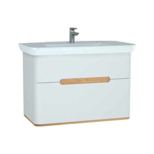 VitrA Sento 100 cm Mat Beyaz Çekmeceli Lavabo Alt Dolabı