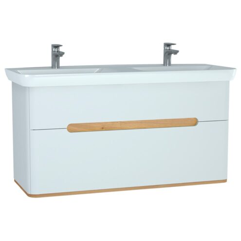 VitrA Sento 130 cm Mat Beyaz Çekmeceli Lavabo Alt Dolabı