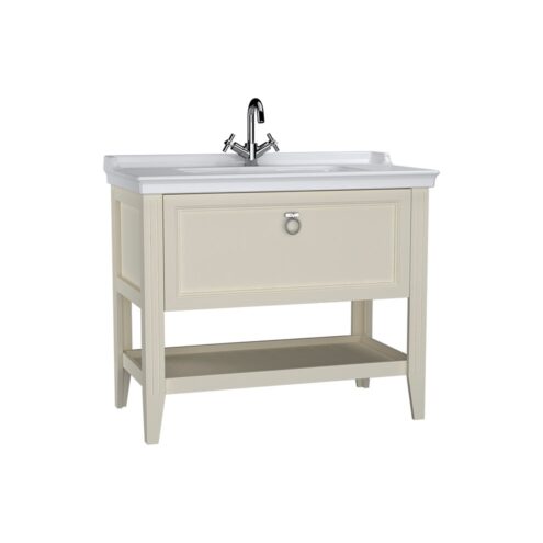 VitrA Valarte 100 cm Mat Fildişi Çekmeceli Lavabo Alt Dolabı