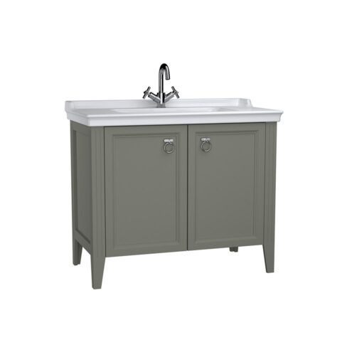 VitrA Valarte 100 cm Mat Gri Kapaklı Lavabo Alt Dolabı