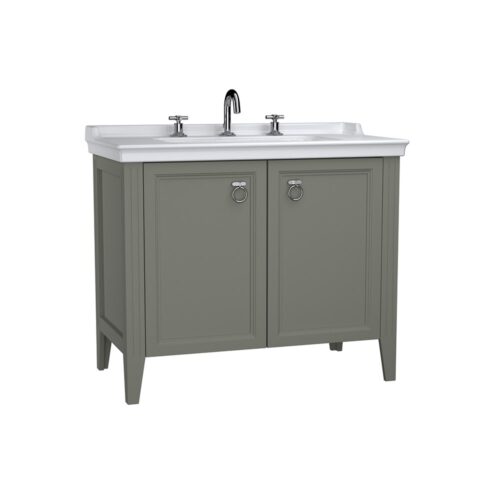 VitrA Valarte 100 cm Mat Gri Kapaklı Lavabo Alt Dolabı