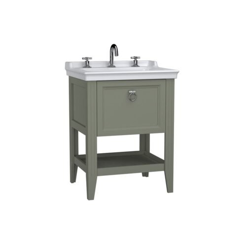 VitrA Valarte 65 cm Mat Gri Lavabo Alt Dolabı