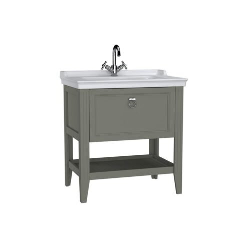 VitrA Valarte 80 cm Mat Gri Çekmeceli Lavabo Alt Dolabı