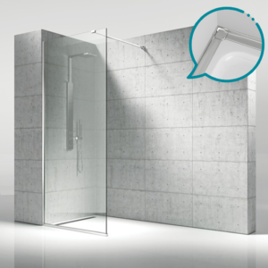 Pakduş Walk İn 90 cm 1 Sabit Krom Duşakabin