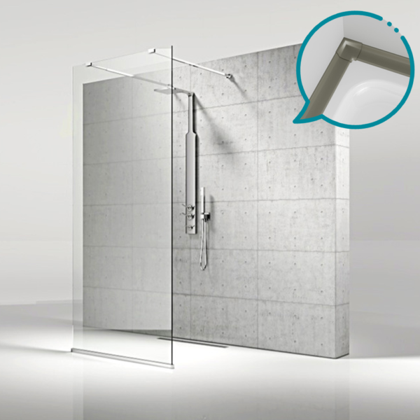 Pakduş Walk İn 120 cm 2 Sabit 1 Açılır Kum Beji Duşakabin