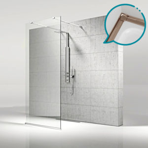 Pakduş Walk İn 90 cm 2 Sabit 1 Açılır Bronz Duşakabin