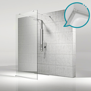 Pakduş Walk İn 90 cm 2 Sabit 1 Açılır Krom Duşakabin