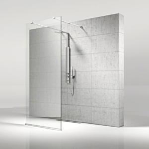 Pakduş Walk İn 90 cm 2 Sabit 1 Açılır Parlak Eloksal Duşakabin