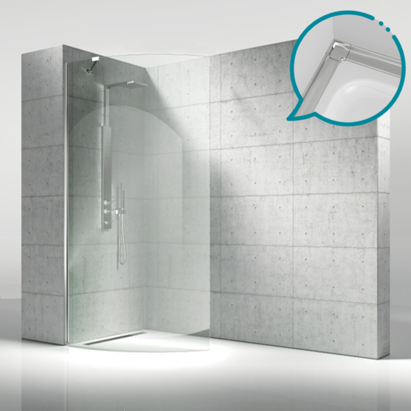 Pakduş Walk İn 90 cm 1 Sabit Krom Duşakabin