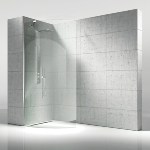 Pakduş Walk İn 90 cm 1 Sabit Parlak Eloksal Duşakabin