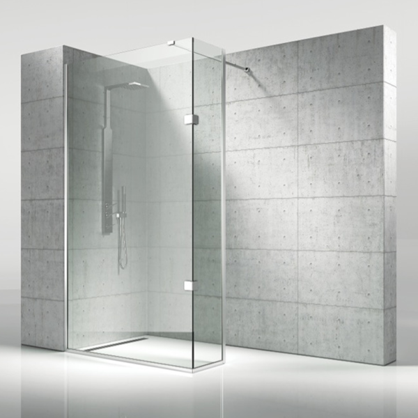 Pakduş Walk İn 110x40 cm 2 Sabit Parlak Eloksal Duşakabin