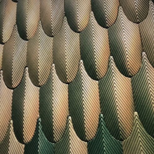 Dekozen Yaprak 8x25 cm Turkuaz El Yapımı Polimer Beton