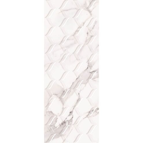 Yurtbay Seramik Marmo Borghini 25x65 cm Form Bianco Duvar Karosu