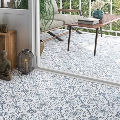 Yurtbay Seramik Samos Mavi 20x20 cm Mat Yer ve Duvar Karosu