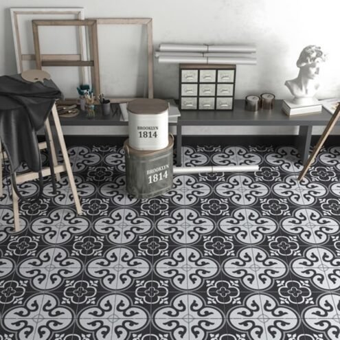 Yurtbay Seramik Viola Siyah 20x20 cm Mat Yer ve Duvar Karosu