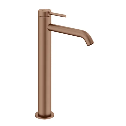 Artema Minimax Round fırçalı bakır çanak lavabo uyumlu lavabo bataryası