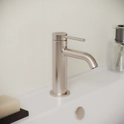 Artema Minimax Round fırçalı nikel lavabo bataryası