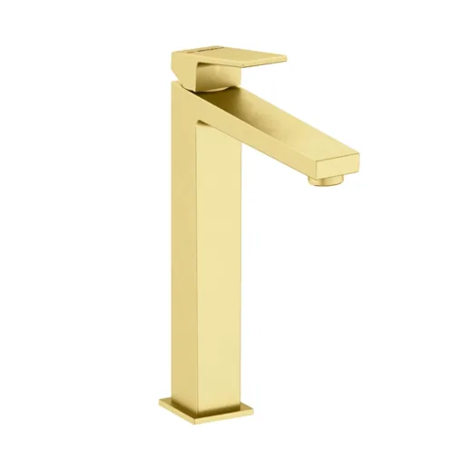 Artema Minimax Square fırçalı altın çanak lavabo uyumlu lavabo bataryası